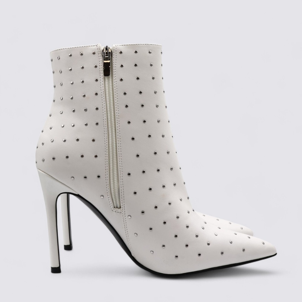 Nine West Women's Farrah Leather Dress Ankle Boots Size 9.5M